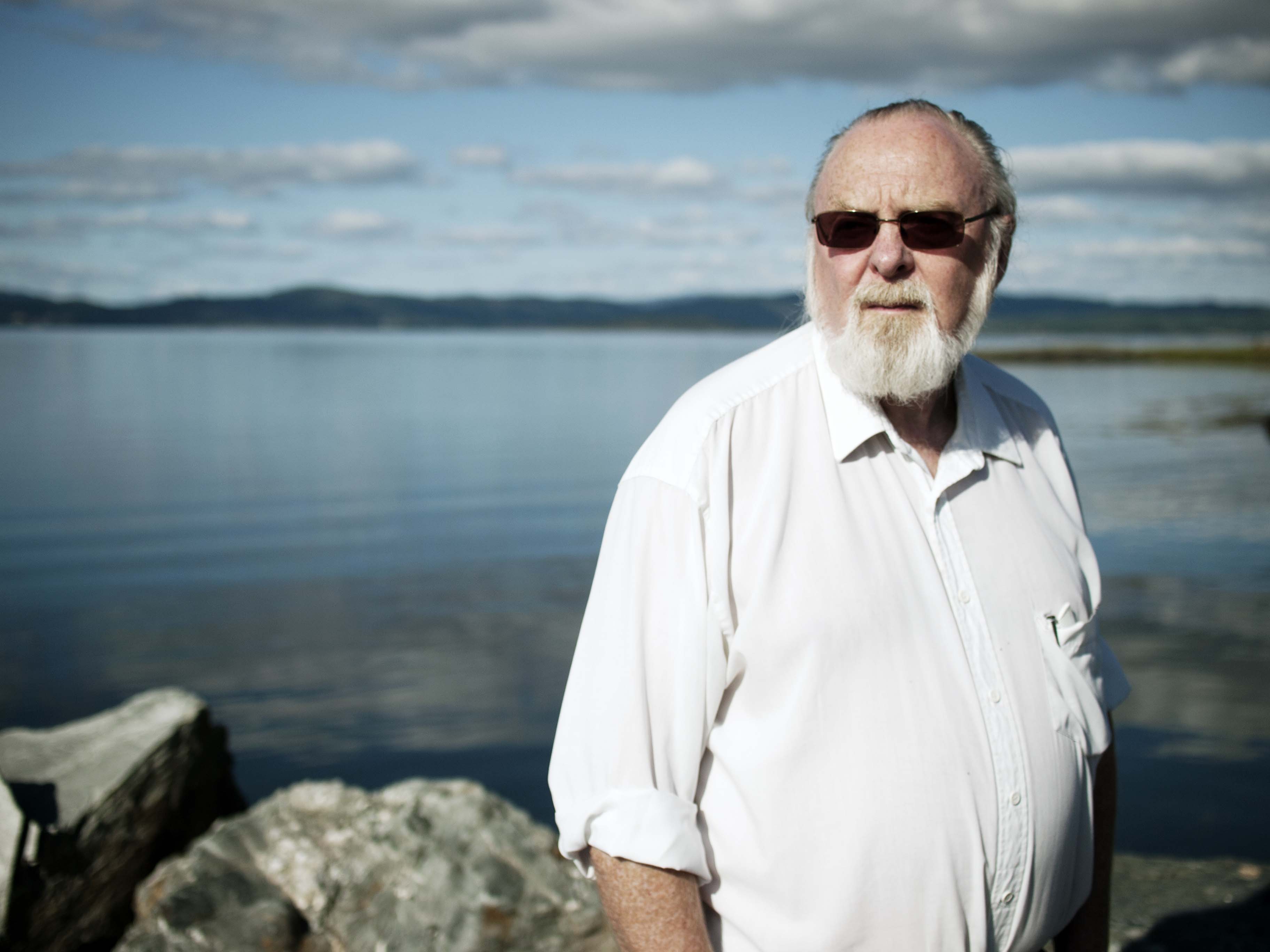 Willy Ustad fotografert under og etter boksignering og foredrag i Steinkjer.